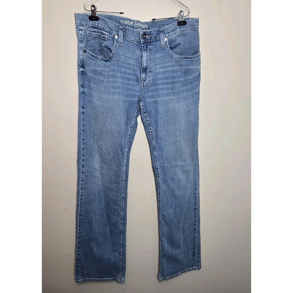 Cody James  Med  Wash Straight Leg Mens 36x33 Western Denim Jeans Stretch